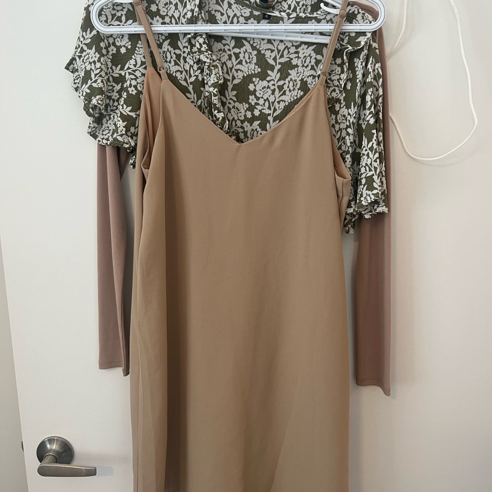 Tobi Tan Mini Slip Dress